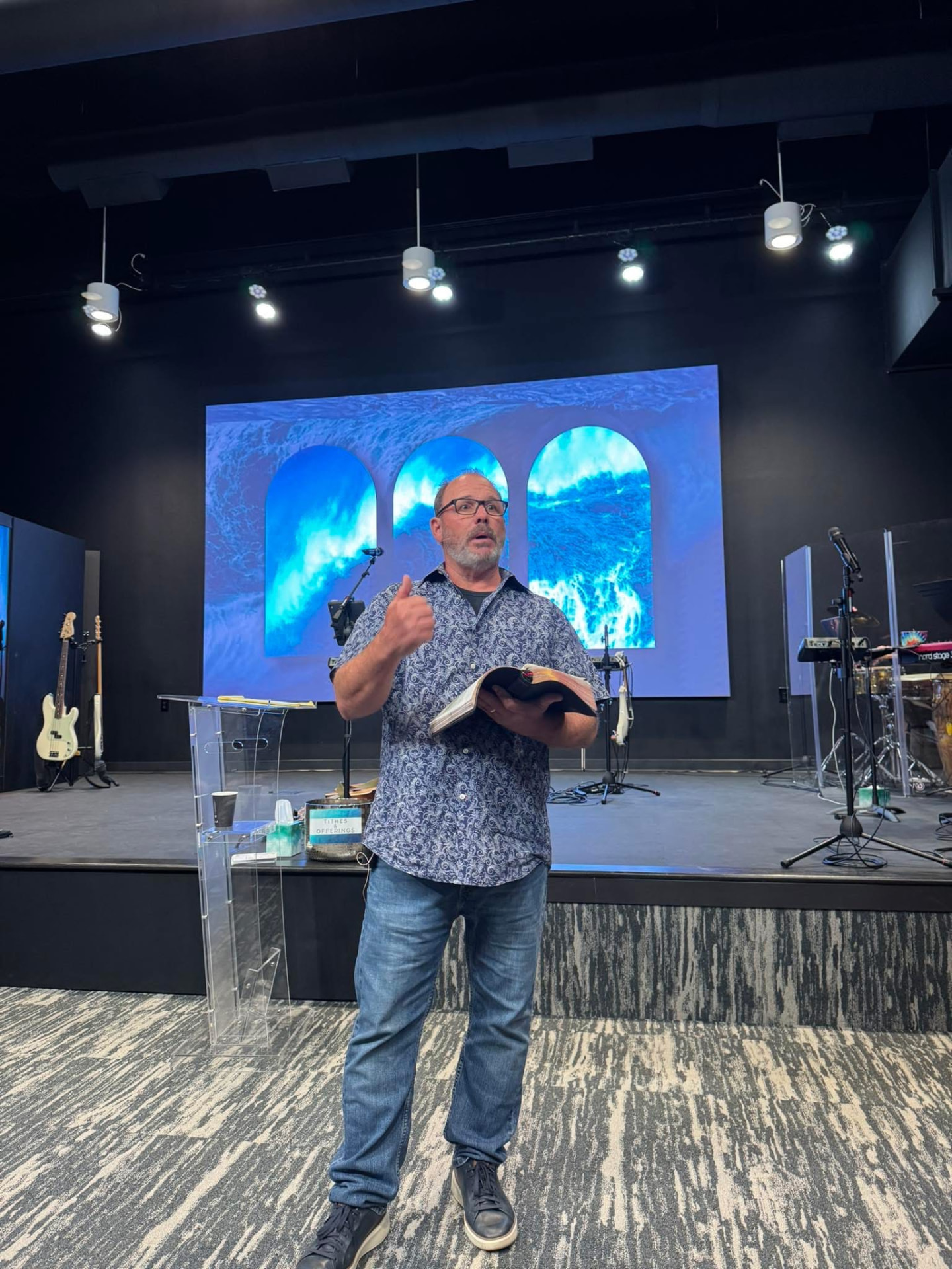 Lion's Heart Ministries gathered together after a Sunday service