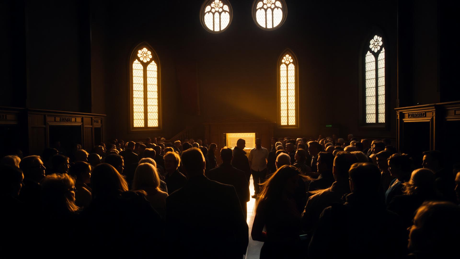 The Lion's Heart Ministries community after a service
